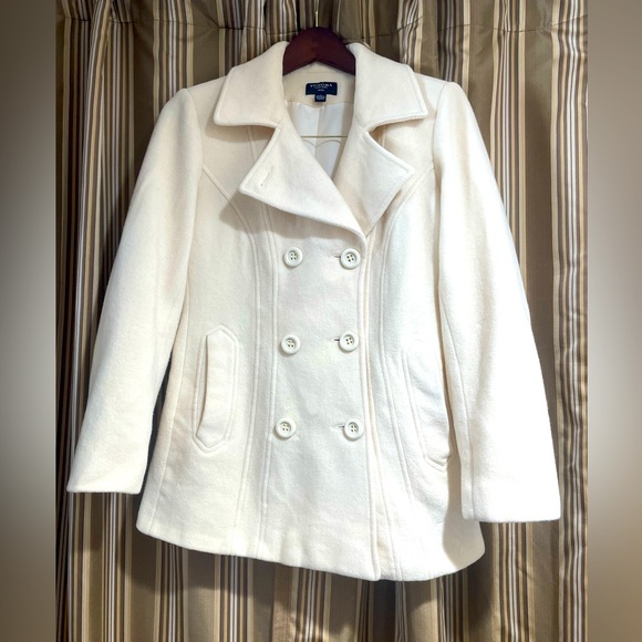 Sonoma Jackets & Blazers - Sonoma Wool Peacoat - Beige, Size Small